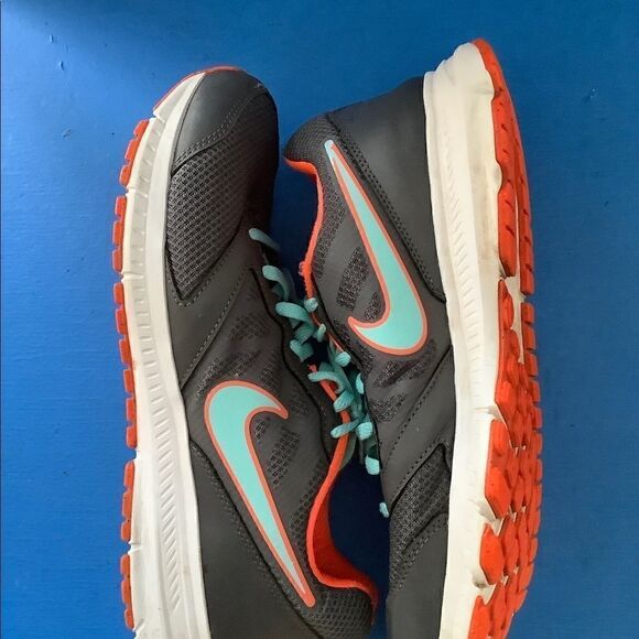 Nike Womens Downshifter Grey Blue Running Shoes - Picture 7 of 10